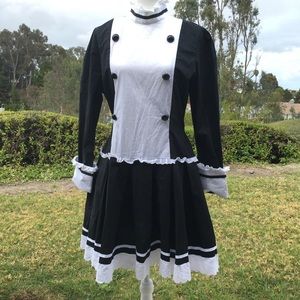 Black and white lolita dress
